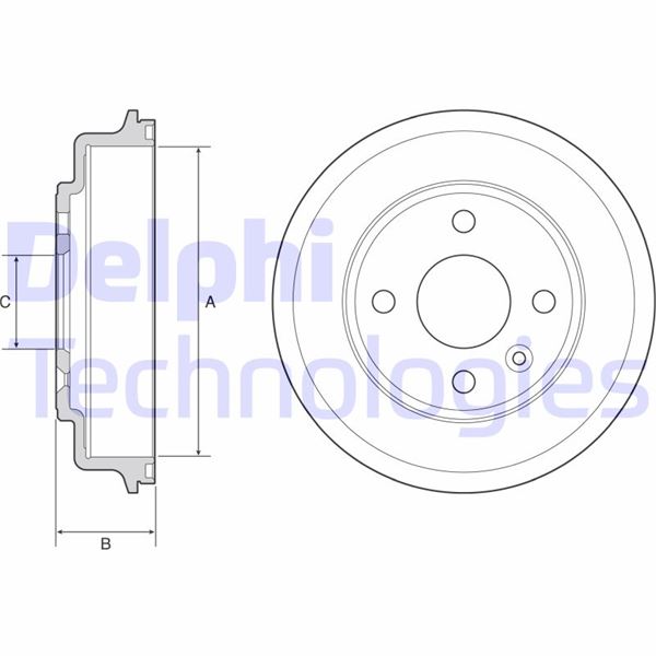 DELPHI BF554 Fren Sistemleri Fren Kampanası - CHEVROLET AVEO Hatchback (T300) uyumlu