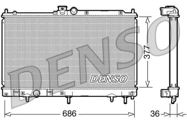 DENSO DRM45026 Soğutma Sistemi Su Soğutucu & Parçaları - MITSUBISHI LANCER VII Station wagon (CS_W, CT_W) uyumlu