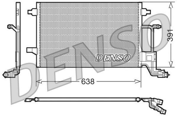 DENSO DCN02014 İklimlendirme Sistemi Klima Radyatörü - AUDI A6 C5 (4B2, 4B4) uyumlu