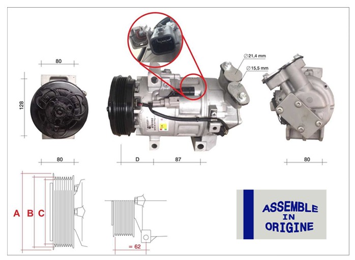 Klima Kompresörü - GUARNITAUTO - 51336 Ürün Görseli