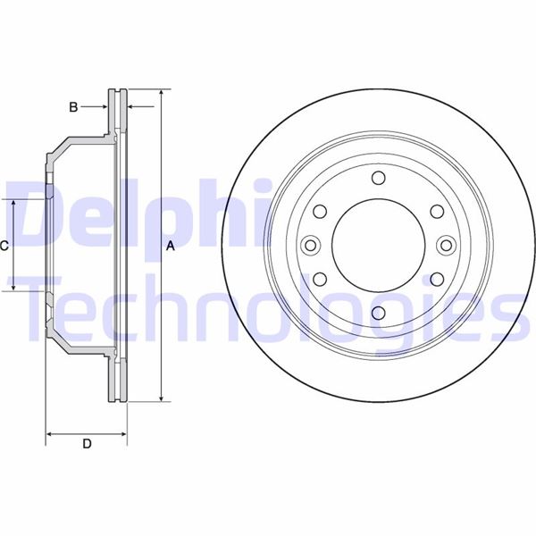 DELPHI BG4692C Fren Sistemleri Fren Diski - HYUNDAI H-1 Travel (TQ) uyumlu