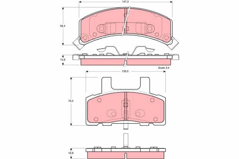 TRW GDB1273 Diğer Diğer Donanım & Parçalar - CADILLAC ESCALADE uyumlu