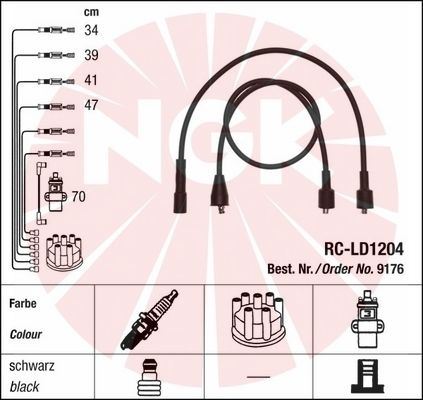 NGK 9176 Ateşleme Sistemi Ateşleme Kablosu