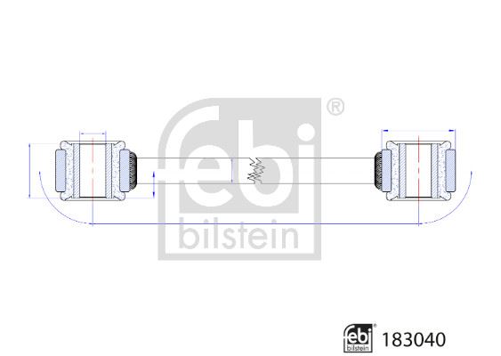 FEBI BILSTEIN 183040 Süspansiyon Sistemi Stabilizatör - MERCEDES-BENZ SPRINTER 3-t Tourer Bus (B907) uyumlu