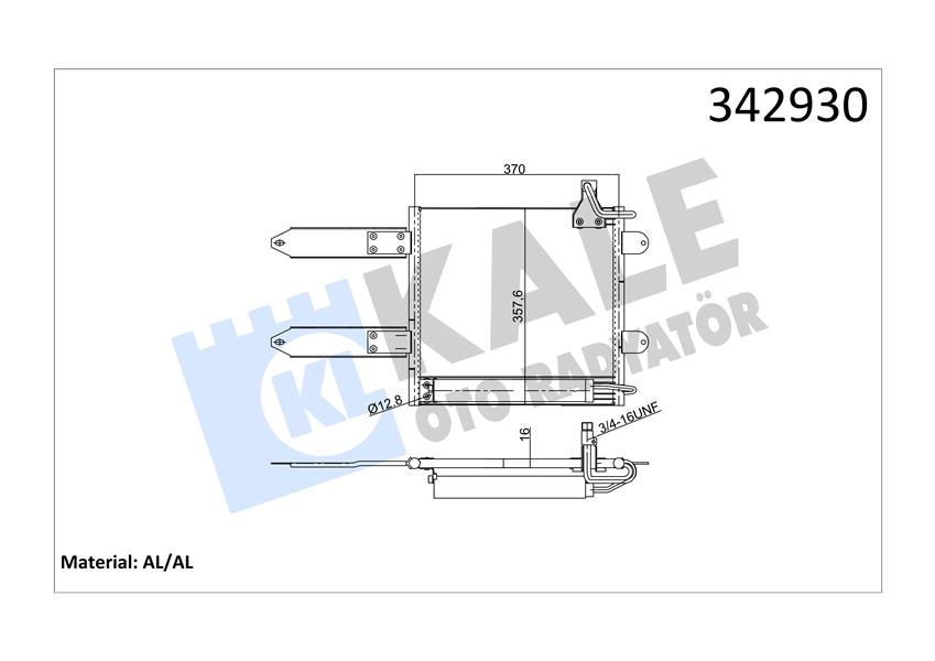 KALE OTO RADYATÖR 342930 İklimlendirme Sistemi Klima Radyatörü - VW POLO III (6N1) uyumlu