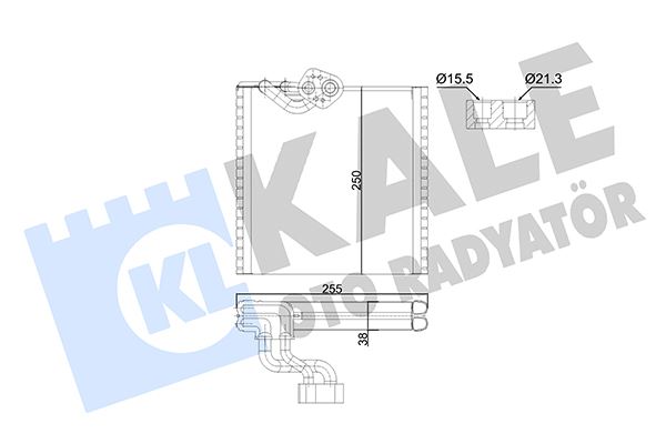 KALE OTO RADYATÖR 352995 İklimlendirme Sistemi Evaporatör - RENAULT KANGOO Express (FW0/1_) uyumlu