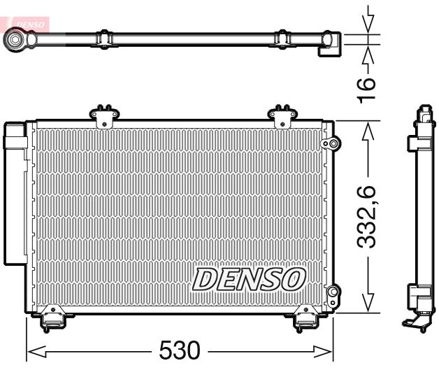 DENSO DCN50060 İklimlendirme Sistemi Klima Radyatörü - TOYOTA YARIS VERSO (_P2_) uyumlu