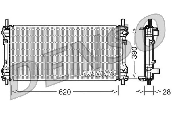 DENSO DRM10102 Soğutma Sistemi Su Soğutucu & Parçaları - FORD TRANSIT Minibüs/Otobüs (FD_ _, FB_ _, FS_ _, FZ_ _, FC_ _) uyumlu
