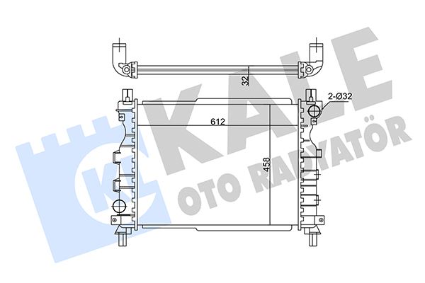 KALE OTO RADYATÖR 350800 Soğutma Sistemi Su Soğutucu & Parçaları - LAND ROVER FREELANDER I (L314) uyumlu