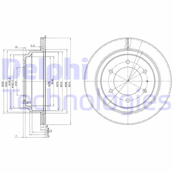 DELPHI BG3353 Fren Sistemleri Fren Diski - OPEL FRONTERA A (U92) uyumlu