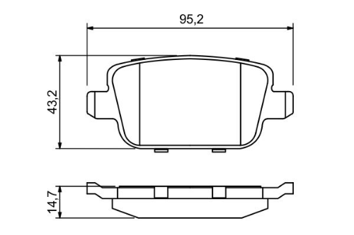 BOSCH 0 986 494 247 Fren Sistemleri Fren Balatası - LAND ROVER FREELANDER 2 (L359) uyumlu