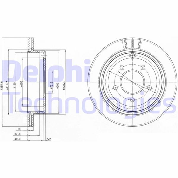 DELPHI BG4177 Fren Sistemleri Fren Diski - MAZDA MPV I (LV) uyumlu