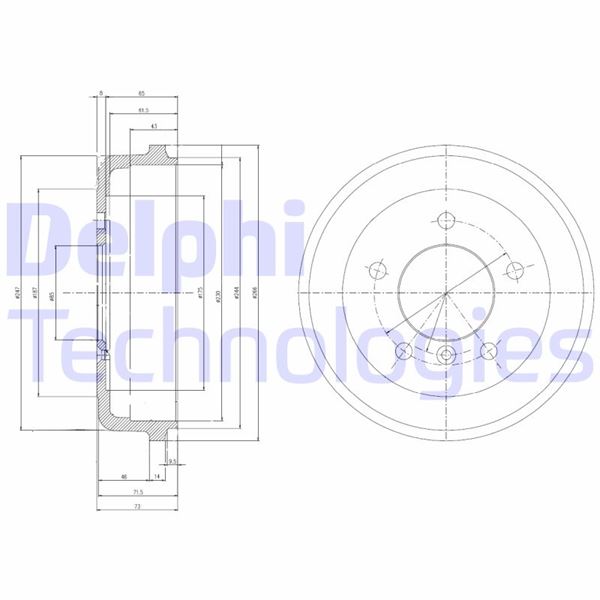 DELPHI BF168 Fren Sistemleri Fren Kampanası - MERCEDES-BENZ T1 Panelvan/Van (601, 611) uyumlu