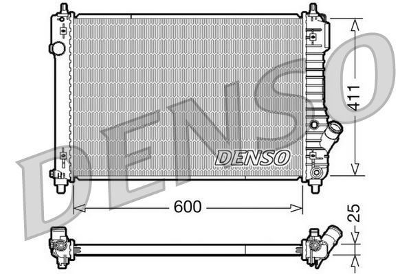 DENSO DRM15004 Soğutma Sistemi Su Soğutucu & Parçaları - CHEVROLET AVEO / KALOS Hatchback (T200) uyumlu