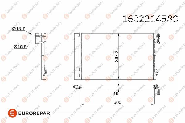 EUROREPAR 1682214580 İklimlendirme Sistemi Klima Radyatörü - BMW 3 Touring (E91) uyumlu