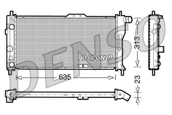 DENSO DRM20034 Soğutma Sistemi Su Soğutucu & Parçaları - OPEL KADETT E Hatchback (T85) uyumlu
