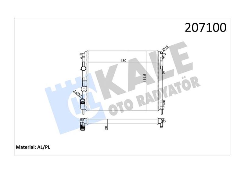 Su Radyatörü - KALE OTO RADYATÖR - 0528312AL Ürün Görseli