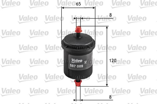 VALEO 587009 Yakıt Sistemi Yakıt Filtresi - FIAT PANDA (141_) uyumlu