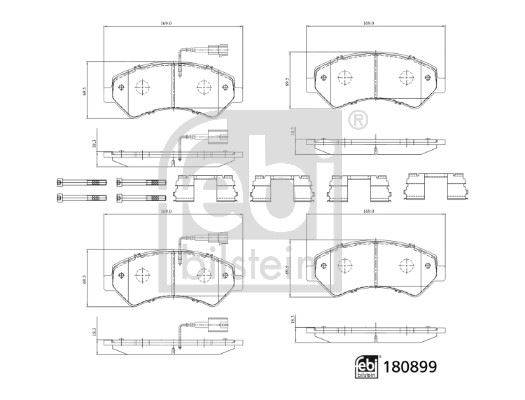 FEBI BILSTEIN 180899 Fren Sistemleri Fren Balatası - FIAT DUCATO Panelvan/Van (250_) uyumlu
