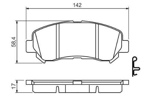 BOSCH 0 986 494 501 Fren Sistemleri Fren Balatası - NISSAN X-TRAIL II (T31) uyumlu