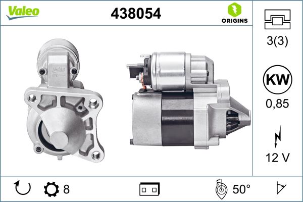 VALEO 438054 Elektrik Sistemi Marş Motoru - RENAULT MEGANE II Station wagon (KM0/1_) uyumlu