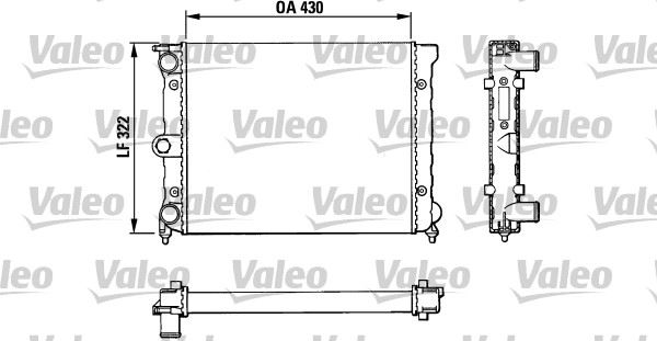 VALEO 883819 Soğutma Sistemi Su Soğutucu & Parçaları - VW POLO II (86C, 80) uyumlu