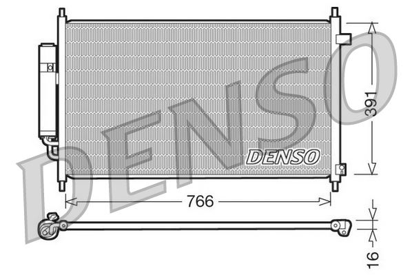 DENSO DCN40004 İklimlendirme Sistemi Klima Radyatörü - HONDA FR-V (BE) uyumlu