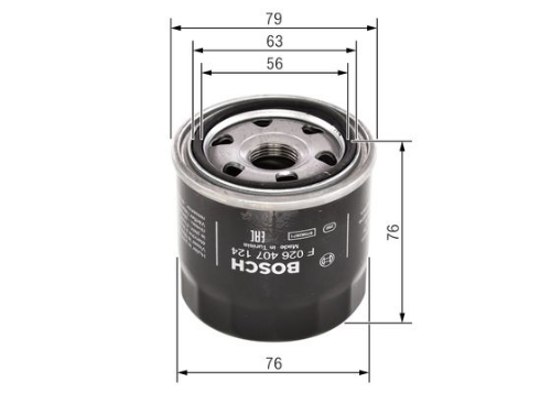 BOSCH F 026 407 124 Motor Yağ Filtresi - HYUNDAI ix20 (JC) uyumlu
