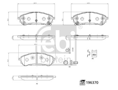 FEBI BILSTEIN 196370 Fren Sistemleri Fren Balatası - FORD RANGER (TKE) uyumlu