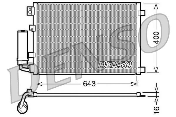 DENSO DCN46002 İklimlendirme Sistemi Klima Radyatörü - NISSAN QASHQAI I (J10, NJ10) uyumlu