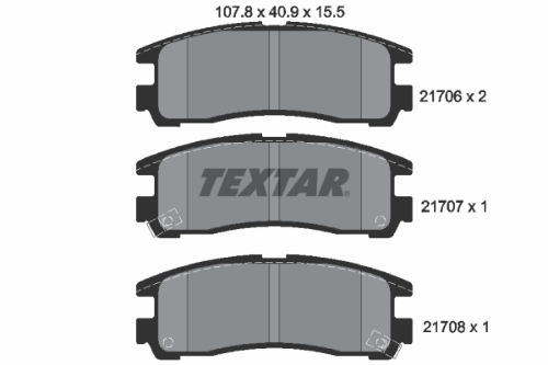 TEXTAR 2170602 Fren Sistemleri Fren Balatası - MITSUBISHI SAPPORO III (E16A) uyumlu