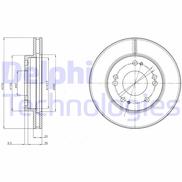 DELPHI BG4197 Fren Sistemleri Fren Diski - HYUNDAI GRANDEUR (TG) uyumlu