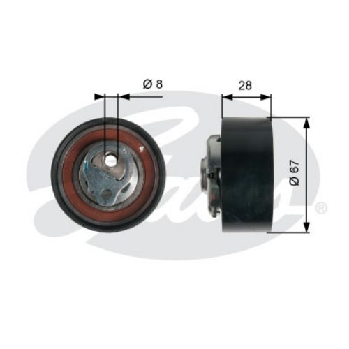 GATES T43136 Motor Kayış Kasnağı - CHERY TIGGO uyumlu