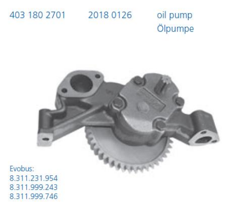 LASO 20180126 Motor Yağ Pompası - MAN TGS I uyumlu