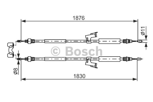 BOSCH 1 987 477 202 Fren Sistemleri Kollar & Halatlar & Çekiler - VOLVO S40 II (544) uyumlu