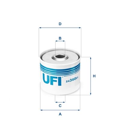UFI 24.360.01 Yakıt Sistemi Yakıt Filtresi - FORD TRANSIT Panelvan/Van (V_ _) uyumlu