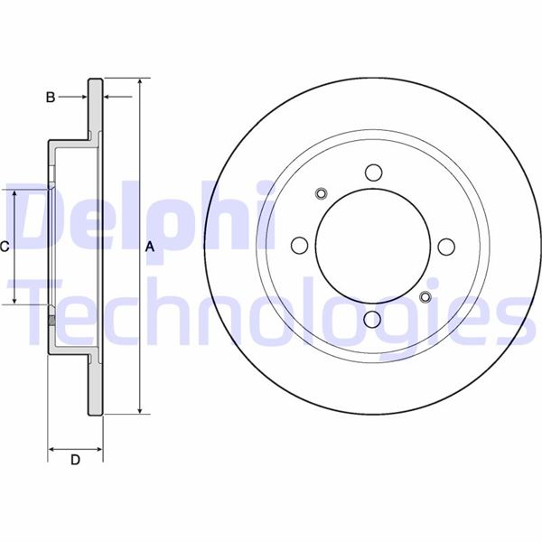 DELPHI BG3203 Fren Sistemleri Fren Diski - MITSUBISHI CARISMA (DA_) uyumlu