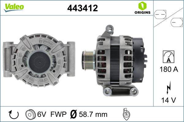 VALEO 443412 Elektrik Sistemi Alternatör - PEUGEOT BOXER Minibüs/Otobüs uyumlu