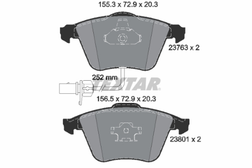 TEXTAR 2376302 Fren Sistemleri Fren Balatası - AUDI A4 B5 (8D2) uyumlu