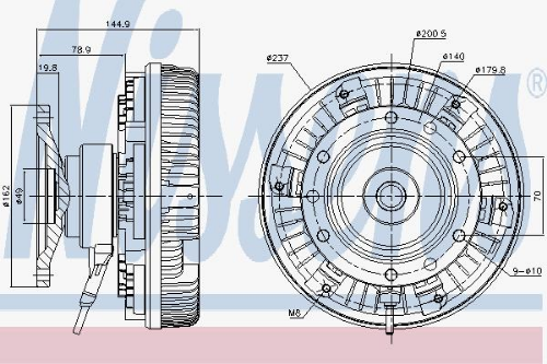 NISSENS 86055 Soğutma Sistemi Fan - MERCEDES-BENZ ACTROS MP2 / MP3 uyumlu