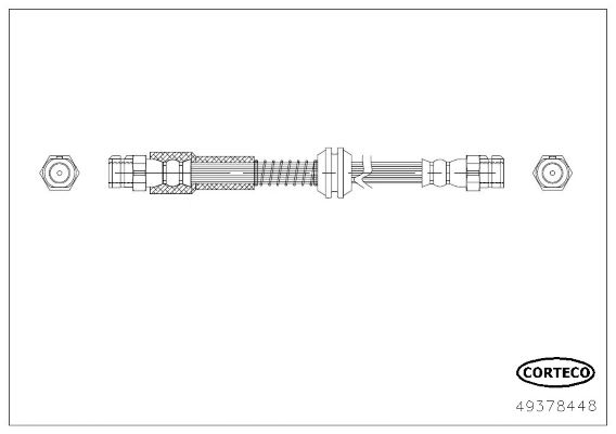CORTECO 49378448 Fren Sistemleri Fren Hortumları - VW CADDY III Kasa/büyük limuzin (2KA, 2KH, 2CA, 2CH) uyumlu
