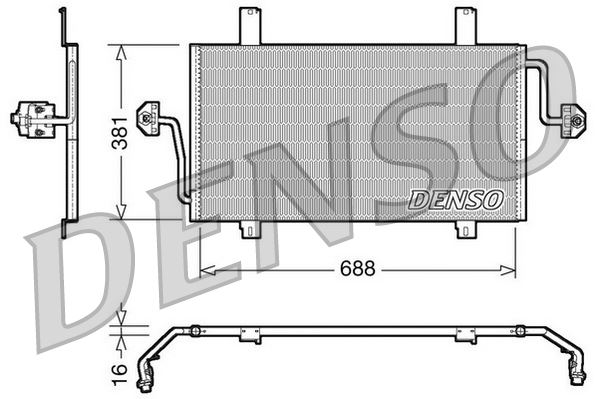 DENSO DCN23016 İklimlendirme Sistemi Klima Radyatörü - RENAULT MASTER II Panelvan/Van (FD) uyumlu