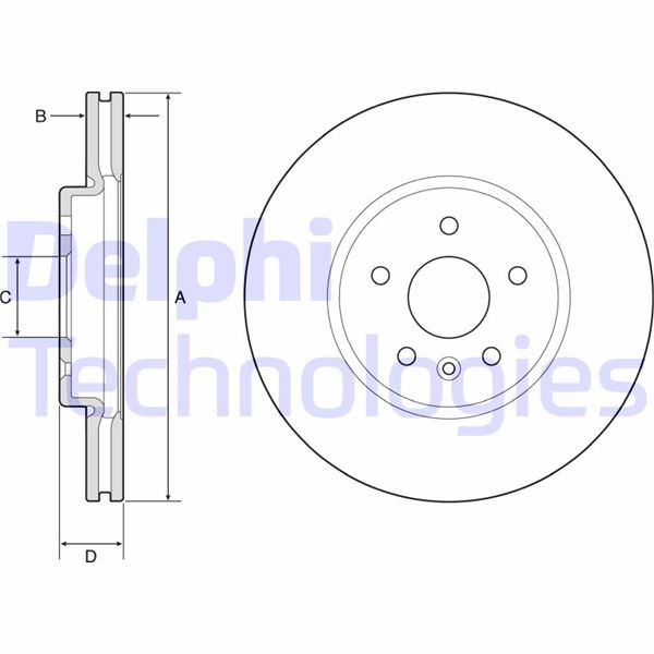 DELPHI BG4783C Fren Sistemleri Fren Diski - OPEL ASTRA K (B16) uyumlu
