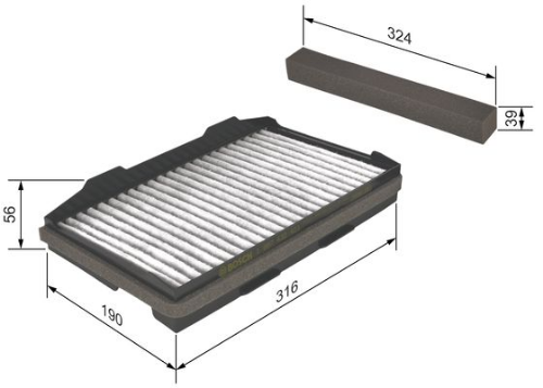 BOSCH 1 987 432 401 İklimlendirme Sistemi Polen Filtresi - SAAB 9-5 (YS3E) uyumlu