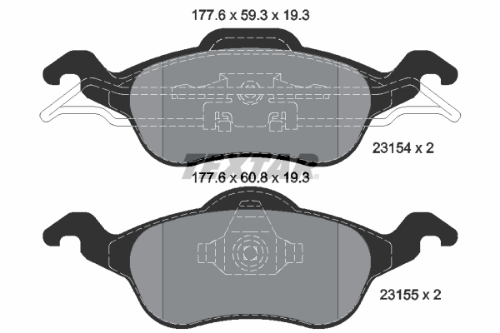 TEXTAR 2315402 Fren Sistemleri Fren Balatası - FORD FOCUS I (DAW, DBW) uyumlu
