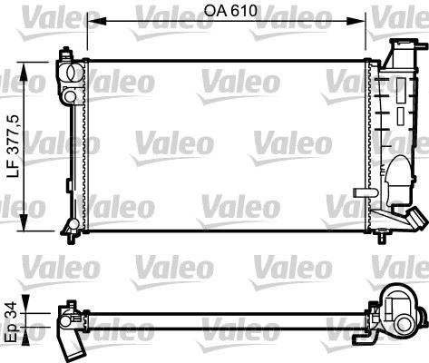 VALEO 731391 Soğutma Sistemi Su Soğutucu & Parçaları - CITROËN ZX (N2) uyumlu