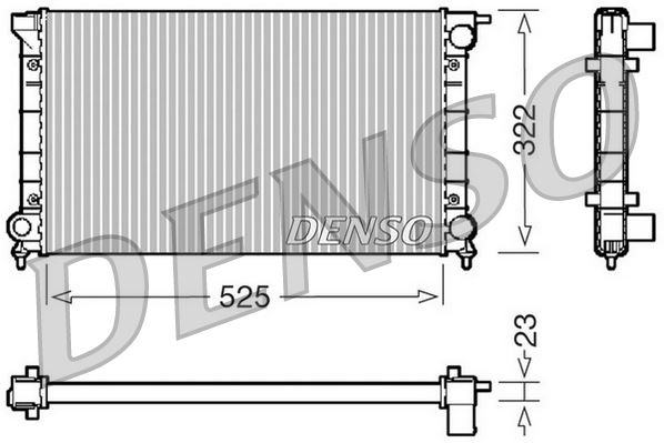 DENSO DRM32024 Soğutma Sistemi Su Soğutucu & Parçaları - AUDI 80 B1 Sedan (80, 82) uyumlu