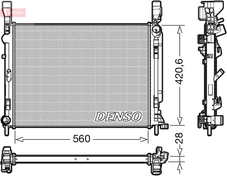 DENSO DRM23036 Soğutma Sistemi Su Soğutucu & Parçaları - RENAULT KANGOO / GRAND KANGOO II (KW0/1_) uyumlu