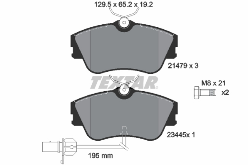 TEXTAR 2147903 Fren Sistemleri Fren Balatası - VW TRANSPORTER T4 Minibüs/Otobüs (70B, 70C, 7DB, 7DK, 70J, 70K, uyumlu