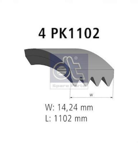 DT Spare Parts 7.54804 Motor Kayış - FIAT DUCATO Panelvan/Van (250_) uyumlu